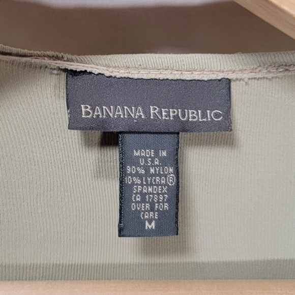 Women's Banana Republic size medium long-sleeve faded green color top. - Picture 2 of 5